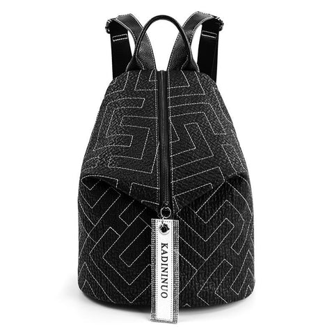 Fashion Brand All-match Leather Women&#39;s Backpacks Personalized Travel-BS00066-Veeddydropshipping
