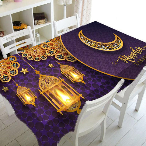 Muslim Mosque Ramadan Tablecloth Kitchen Rectangle Tablecloth-HA00410-Veeddydropshipping