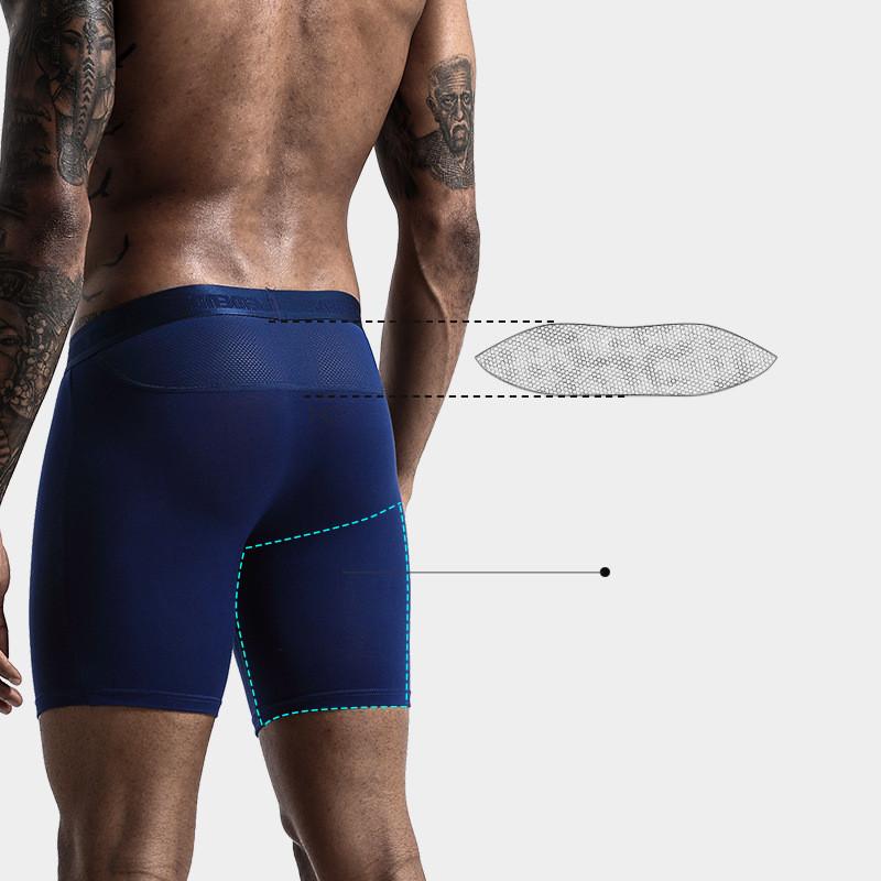 Underwear Modal Panties Man Ice Silk Breathable Pouch Long-MF01409-Veeddydropshipping