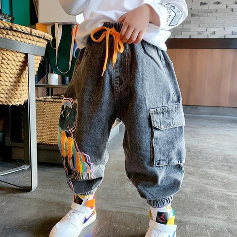 2 4 6 8 9Y Kids Boys Jeans Spring and Autumn Casual Pants Boys--TB01310-Veeddydropshipping