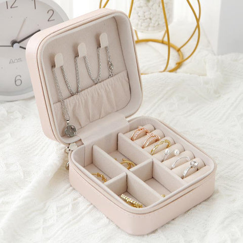 Leather Jewelry Box Single-layer Storage Box-JW01699-Veeddydropshipping