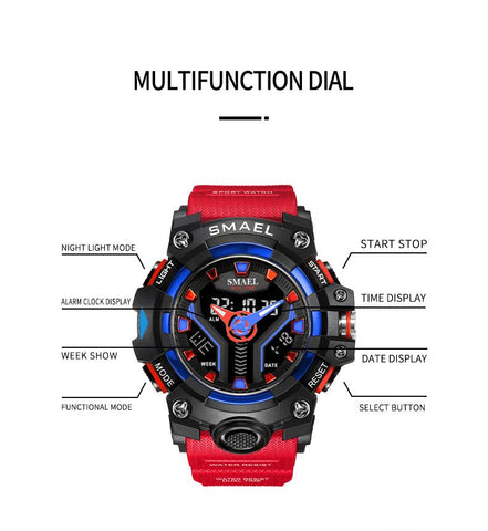 Sport Watch Dual Time Watch for MeN-JW00786-Veeddydropshipping