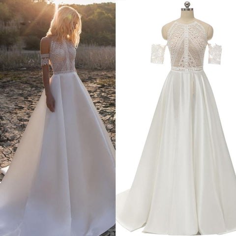 Elegant A-Line Wedding Dresses-WF01560-Veeddydropshipping