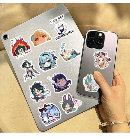 10/30/60Pcs Anime Genshin Impact Stickers Cute for Toys DIY Scrapbook-TB01638-Veeddydropshipping