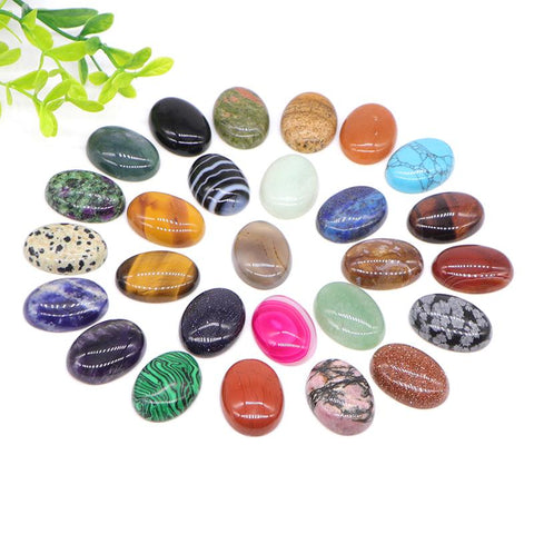 Cabochon Natural Stone Healing Crystal  Spacers Beads-JW01482-Veeddydropshipping