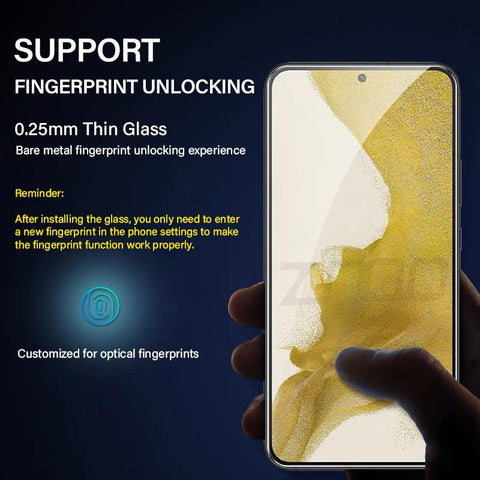 2PCS Tempered Glass For Samsung Galaxy S21 S22 S23 Plus Screen Protectors Fingerprint-PA00557-Veeddydropshipping