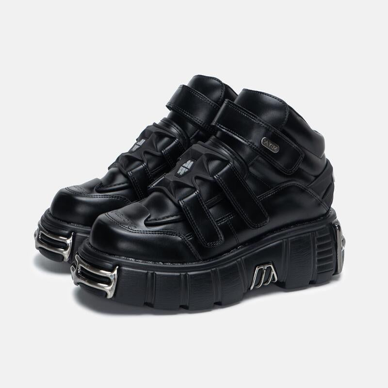 Women 2023 New Dark Punk Leather Shoes Metal Niche Low-BS01031-Veeddydropshipping