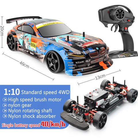 Rc 1:10 Four-wheel Drive Shockproof High-speed Car 70 Km Drift Competition-TB01453-Veeddydropshipping