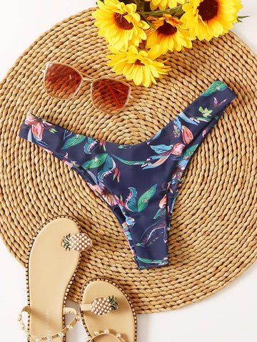 Bikini Bottoms Women&#39;s 2023 New Swimsuit High Waisted Bottom Solid Red Swimwear -OS00078-Veeddydropshipping
