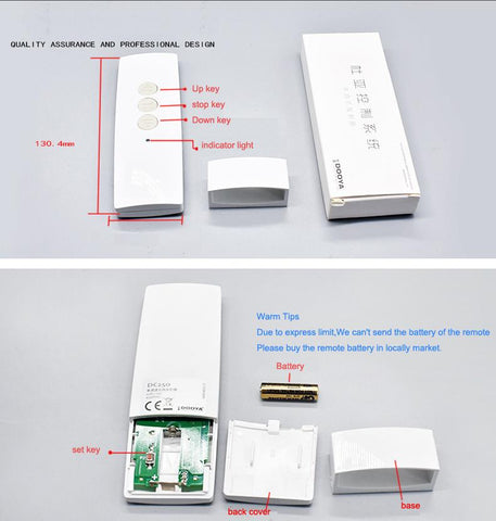 Original Dooya DC250 Single Remote Controller Hand-Operate 5-Channel-TI01070-Veeddydropshipping