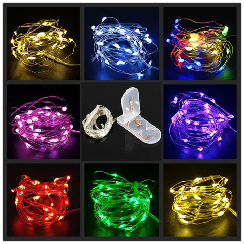 LED String Lights Led Fairy Lights Button Battery Operated Garland Light for Outdoor-TI00944-Veeddydropshipping