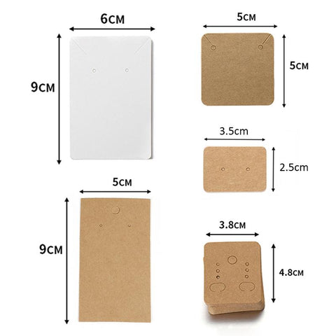 Cards aBags Necklace Earring Display Cards Self-Seal Bags Kraft Paper-JW01725-Veeddydropshipping