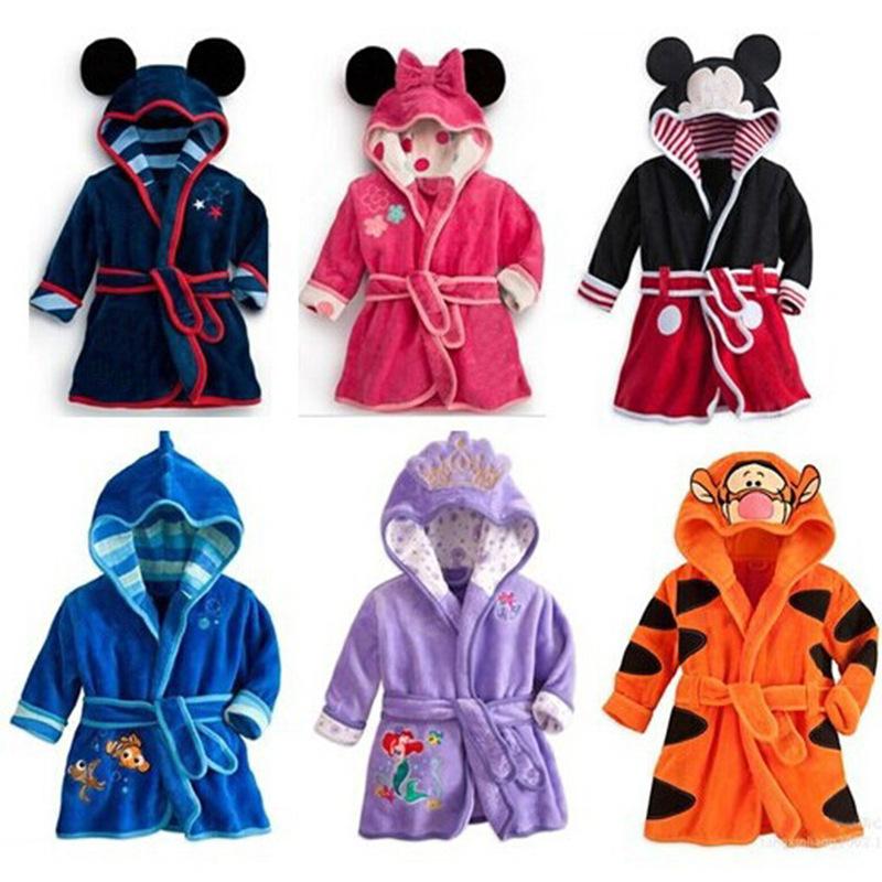 Children Bath Robes Flannel Winter Kids Sleepwear Robe Infant-TB01071-Veeddydropshipping