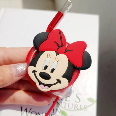 cute Mickey and Minnie three-in-one data cable charger fast charge -CE01201-Veeddydropshipping