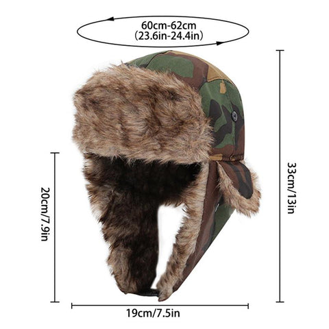 Old Man Earflap Hat Lei Feng Hat Camouflage Warm Winter Elderly Hat Cap Thick Flaps-OS01142-Veeddydropshipping