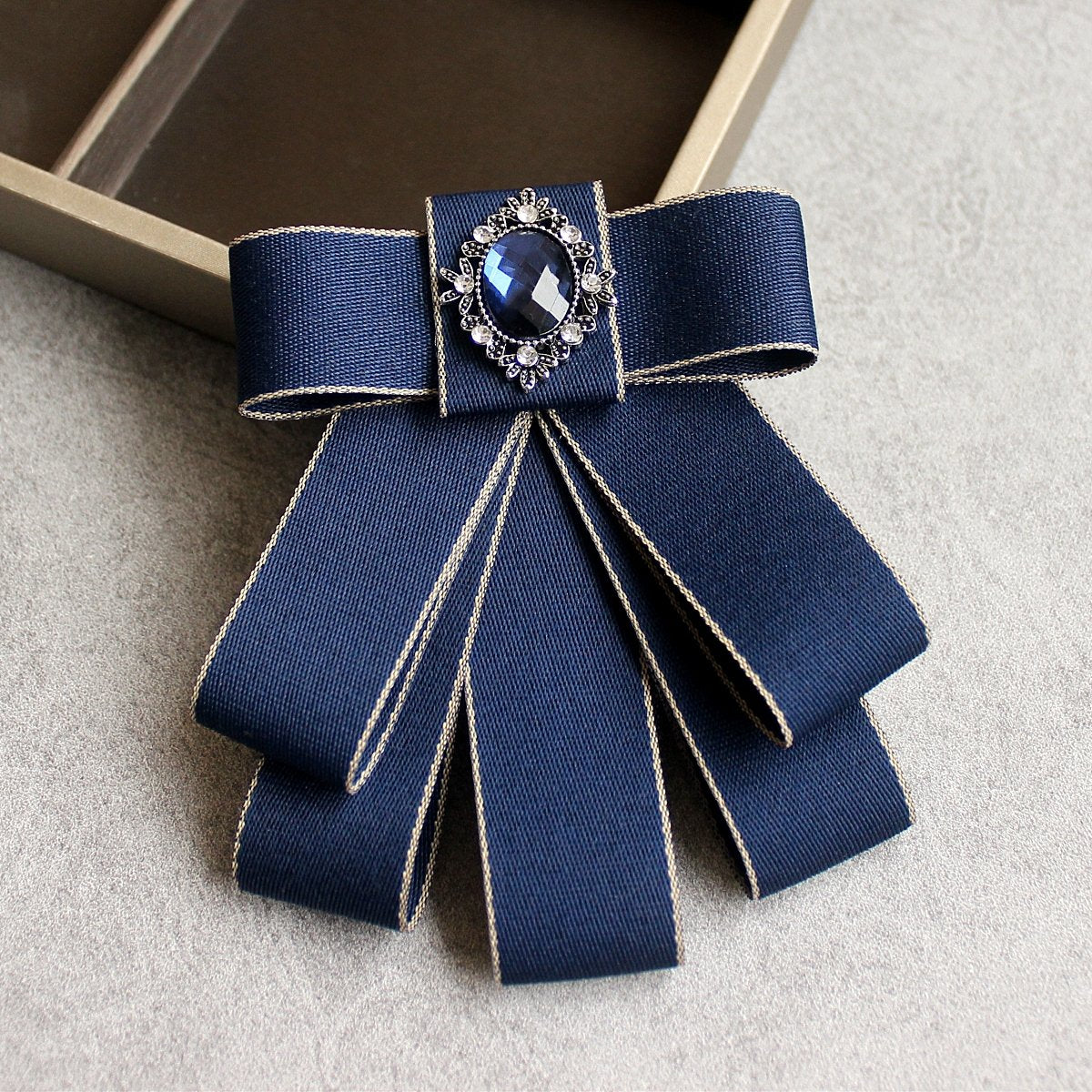 Bow Tie Brooches for Women-WF01255-Veeddydropshipping