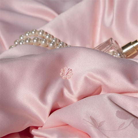 Women Top Grade Pink 100% Silk Quilt-HA00400-Veeddydropshipping