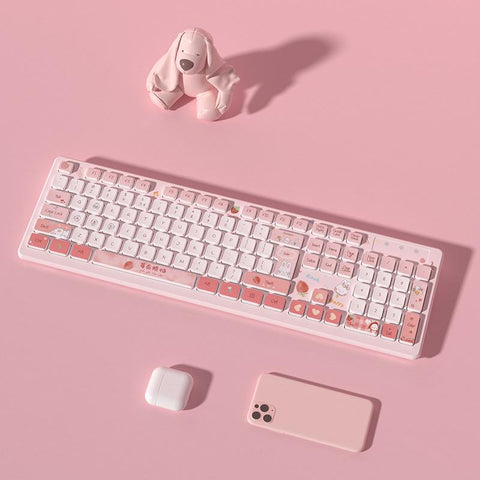 Wireless Keyboard Gaming Accessories Cartoon Cute Mute Keyboard-CO00048-Veeddydropshipping