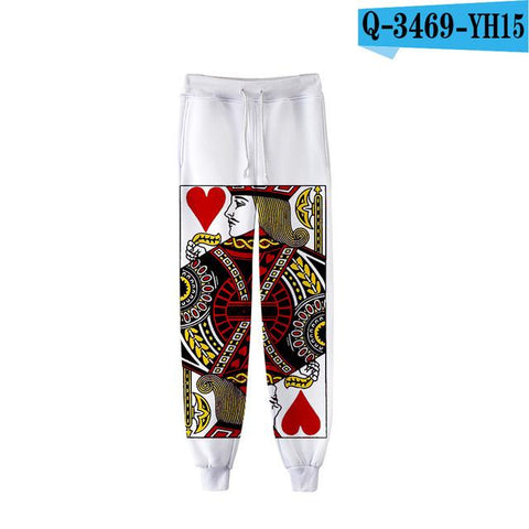 pants Playing Cards K King Q Queen Poker Face-MF00434-Veeddydropshipping
