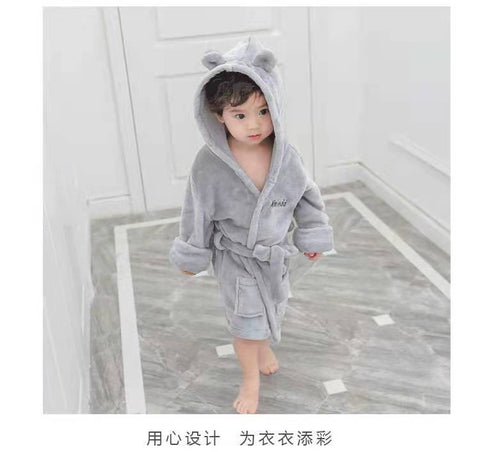 EuerDoDo Children&#39;s Bathrobe For Boys Girls Warm Long Sleeve-TB01054-Veeddydropshipping