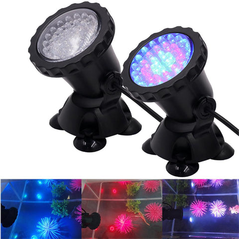 12V IP68 Waterproof Remote LED Underwater Light 36LEDs RGB Underwater-TI00983-Veeddydropshipping