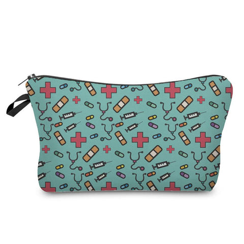 Hand Travel Bag Zipper Clutch Cartoon Nurse Doctor Women-BS00565-Veeddydropshipping