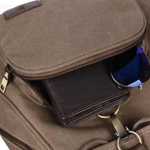 Cotton Women Travel Bag Fashion Drawstring Laptop School Bags-BS00061-Veeddydropshipping