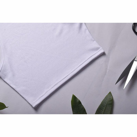 Knitted Round Neck Women T-Shirt Sexy Sleeveless-WF00011-Veeddydropshipping