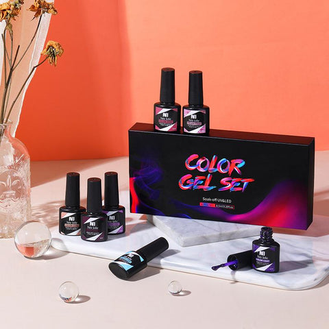 6Pcs Gel Nail Polish Set Gel Polish Kit For Manicure Design-BH00978-Veeddydropshipping