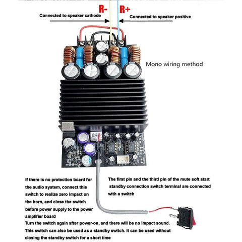 DLHiFi 2023 Upgraded version TPA3255 2.0 DC19-40V PBTL 600W 315W -CE00944-Veeddydropshipping