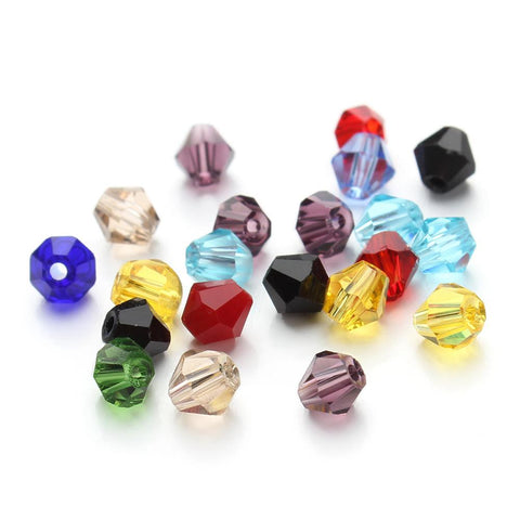 Plated Faceted Crystal Glass Loose Beads Colors For Jewelry DIY-JW01544-Veeddydropshipping