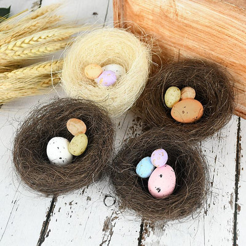 Artificial Bird Nest Easter Party Decor-HA00637-Veeddydropshipping