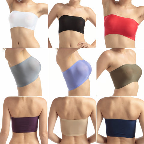 Ice Silk Women Strapless Underwear Bra-WF00933-Veeddydropshipping