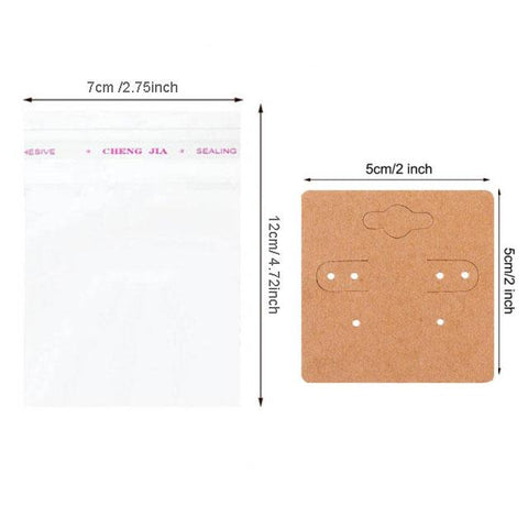 Kraft Paper Cards Jewelry Necklace Earring Display Holder-JW01658-Veeddydropshipping