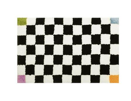 Chessboard Plaid Bath Mats Fluffy Grids Soft Floral Carpet-HA00469-Veeddydropshipping