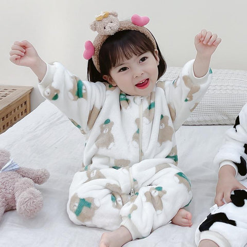 1 to 5 Years Winter Flannel Childrens Pajamas Sleeping Bags-TB01066-Veeddydropshipping