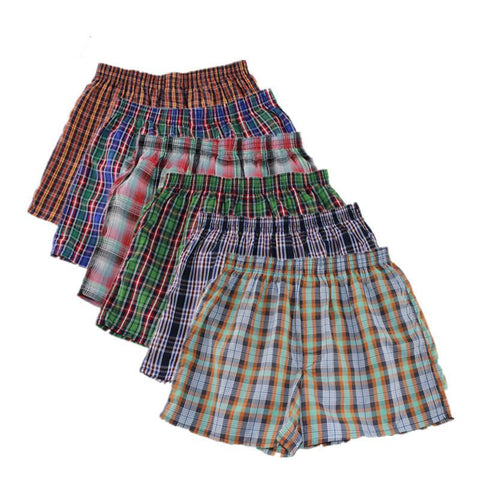 panties Underwear male Boxers Shorts Casual Sleep Underpants Plaid-MF01441-Veeddydropshipping