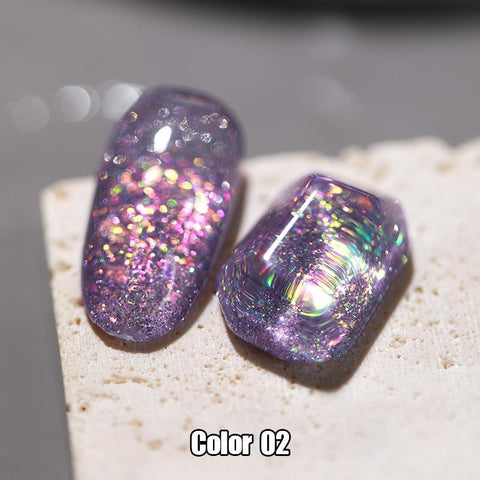 9 Color Glitter Chips Diamond Gel Nail Polish Sparkling Nail Art Gel-BH01006-Veeddydropshipping