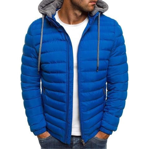 Thin Warm Snow Coats Male Hooded Windbreaker-MF01193-Veeddydropshipping