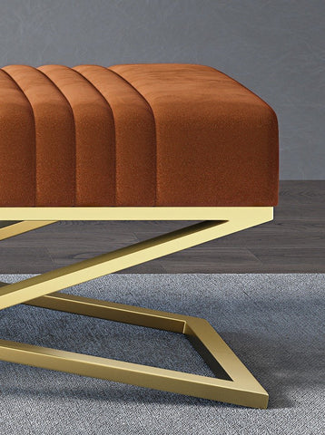 Sitting Design Velvet Shoe Stool-HA01590-Veeddydropshipping