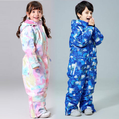 -30 Degree Children Ski Jumpsuit 2020 Winter Snowboard Jacket Boys and Girls -OS00732-Veeddydropshipping