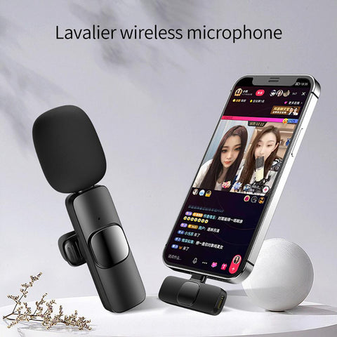 2 In 1 Wireless Lavalier Microphone Portable Audio Video Recording Mini Mic-CE01286-Veeddydropshipping