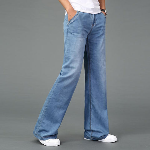 Jeans Mens Boot Cut Denim Pants Loose Fashion-MF00510-Veeddydropshipping