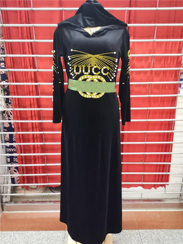 African Women Dashiki Maxi Dress-WF01533-Veeddydropshipping
