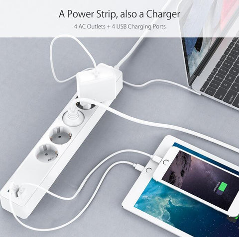 Tuya Smart WIFI Power Strip EU Standard With 4 Plug and 4 USB Port -CE00524-Veeddydropshipping