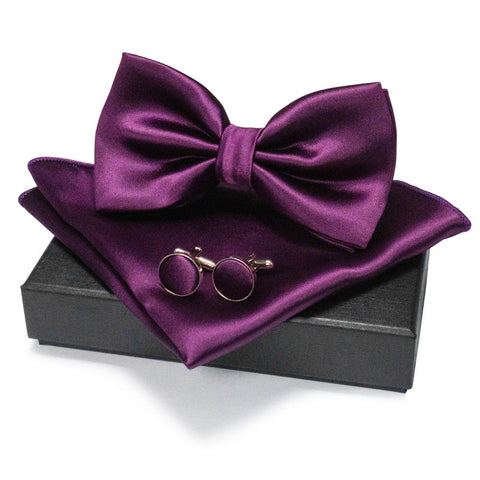 Bow Tie Sets Including Cuff Links for Business Suits -JW01309-Veeddydropshipping