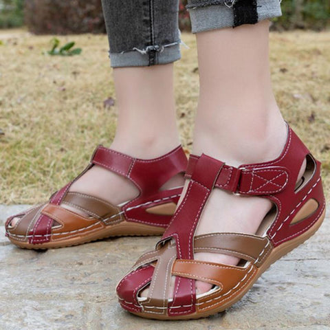 Toe Women&#39;s Sandals Casual Walking Shoes Retro-BS00849-Veeddydropshipping