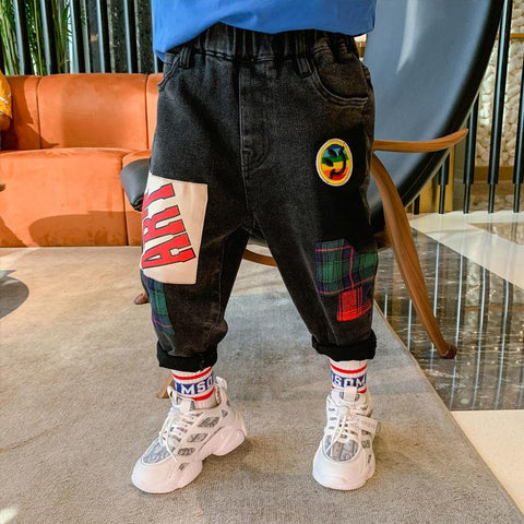 2021 toddler Boys Casual Jeans Trousers Autumn Denim Pants Kids-TB01285-Veeddydropshipping