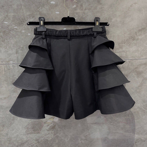 Women High Waist Wide Leg Shorts Skirts-WF00538-Veeddydropshipping