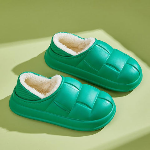 Non-Slip Plush Cotton Slides Indoor Outdoor Thick Platform-BS01193-Veeddydropshipping